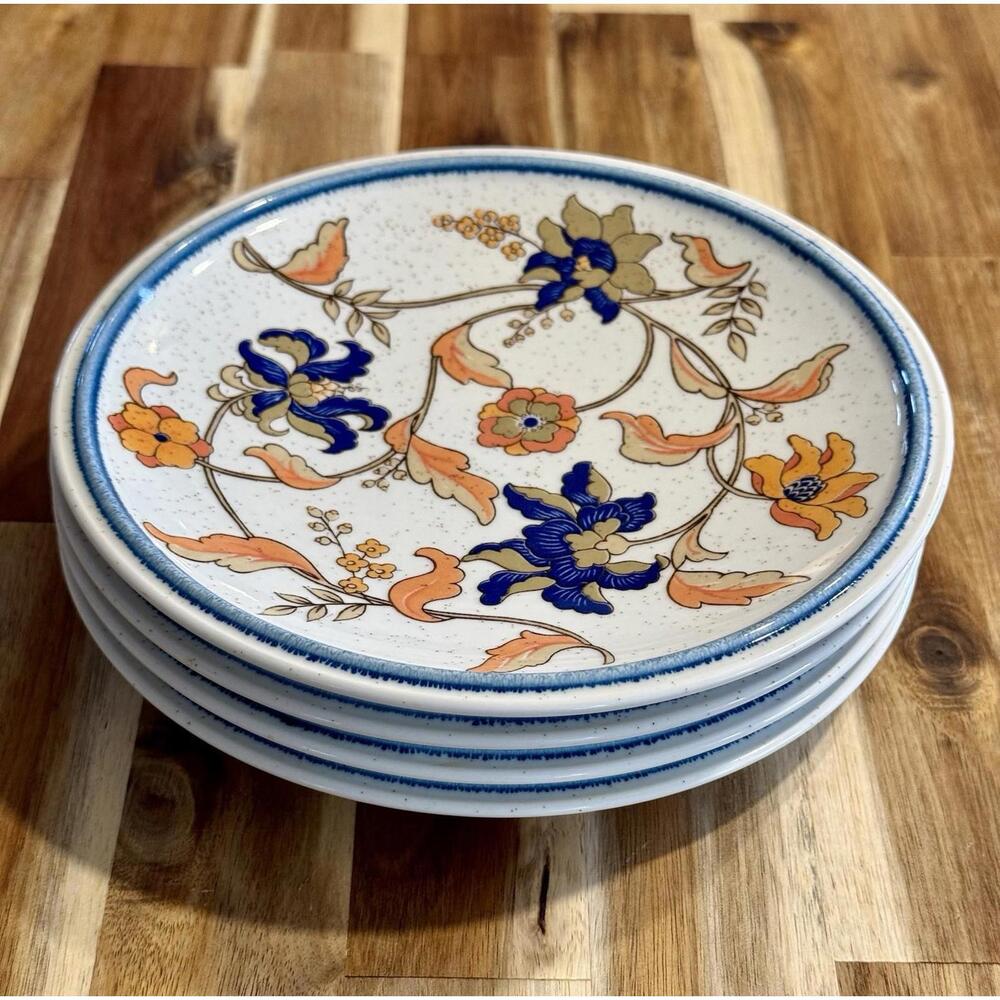 Mikasa Cordon Bleu Bokhara Blue Made In Japan 7 5/8” Salad Plates 1970s 1980s - Picture 4 of 4